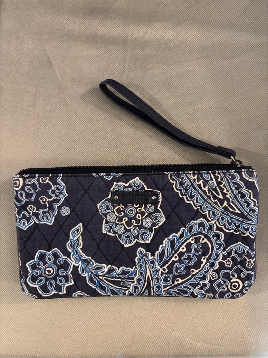 Vera Bradley Handbags - Vera Bradley Blue Bandana Quilted Wristlet